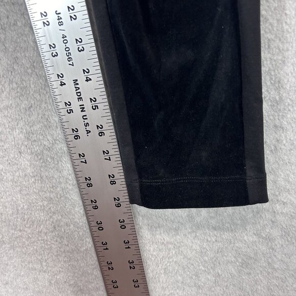 ETC Womens Black Leggings Pants Size 4 - Velvet Suede Texture Spandex Blend - Picture 4 of 12